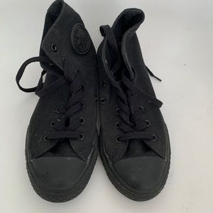 Chuck Taylor Converse size 3 all Black high tops